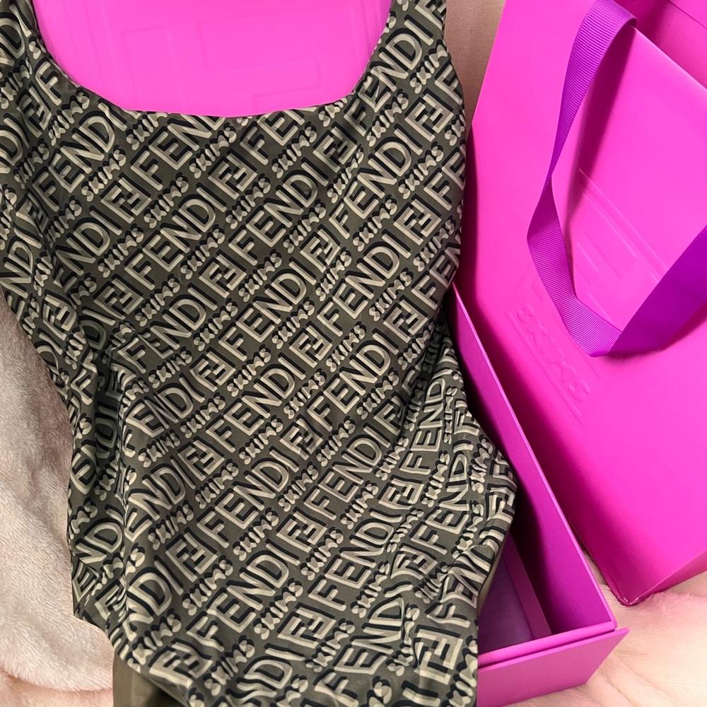 Fendi x SKIMS Monogram reversible swimsuit